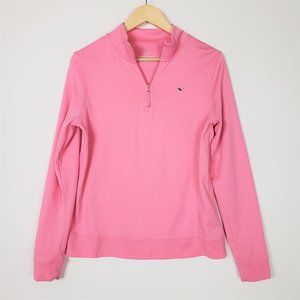 Vineyard Vines Pink Shep Quarter Zip Pullover M